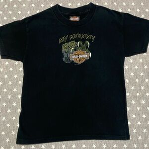 Harley-Davidson Kids T-Shirt Small (6-8) Black “My Momma Road The Dragon”